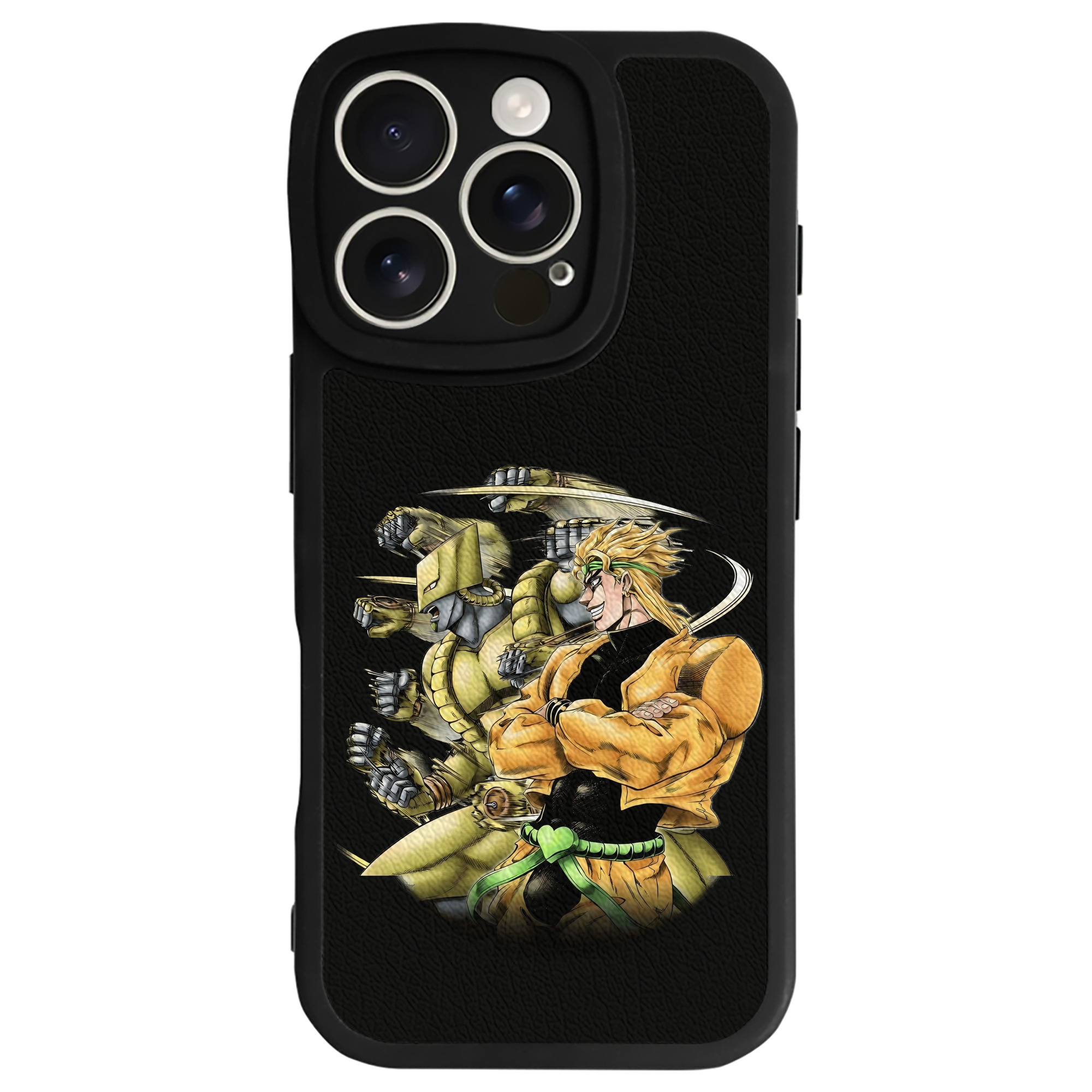 （画像用） ジョジョの奇妙な冒険 ディオ?ブランドー JoJo's Bizarre Adventure Dio Brando 【iPhone 16シリーズ対応】シリコンスマホケース（レザー調） 材質：シリコン